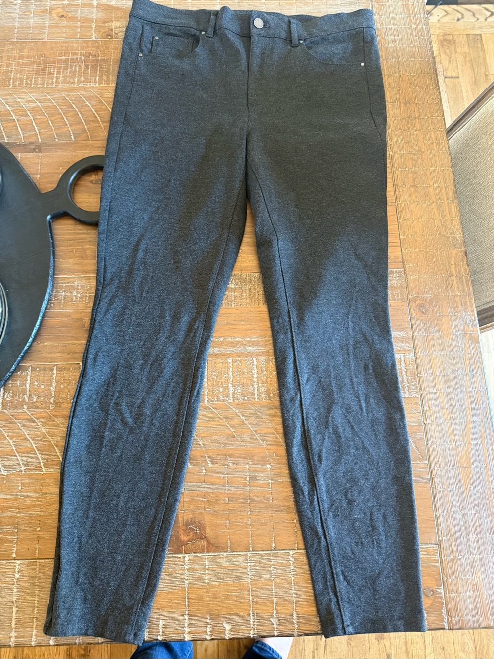 Ann Taylor Factory Charcoal Gray Ponte Leggings